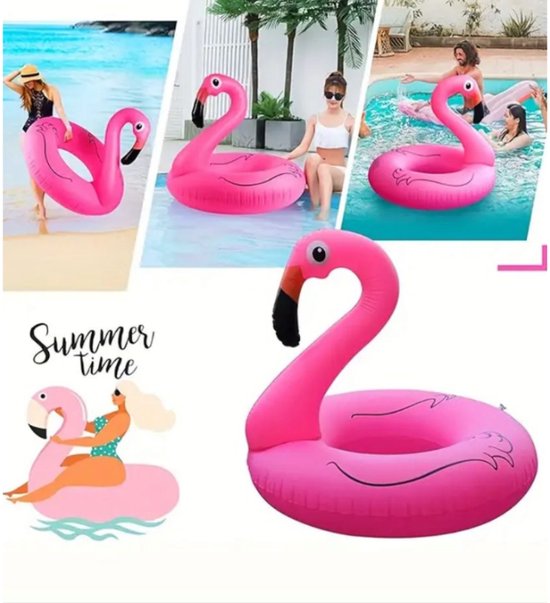 Gebor - Grote Opblaasbare Flamingo – Opblaas Luchtbed – G