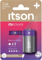ITSON, itsPOWER C alkaline battery, pack of 2, LR14IPO/2CP