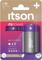 ITSON, itsPOWER D alkaline battery, pack of 2, LR20IPO/2CP