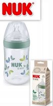 NUK for Nature | Babyfles | maat M | 260 ml | groen 260 ml