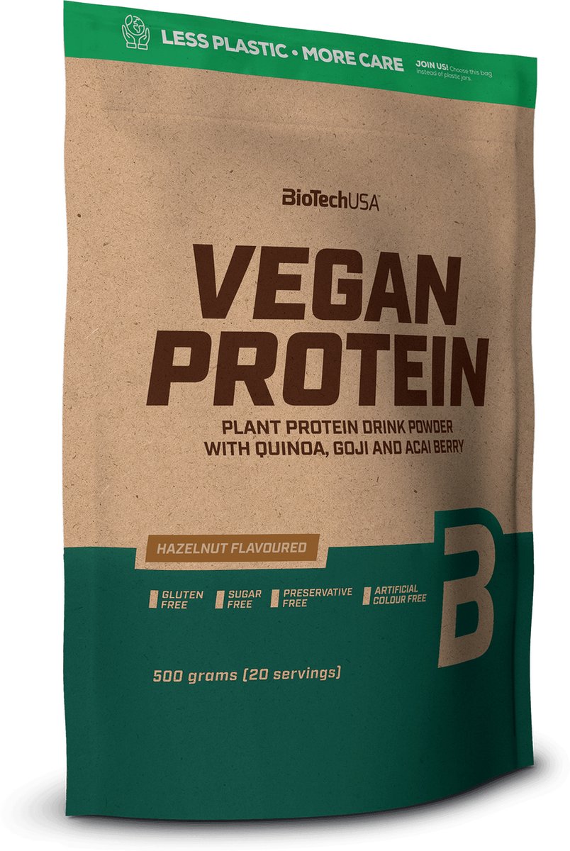 Protein Poeder - Vegan Protein 500g - BiotechUSA - hazelnoot