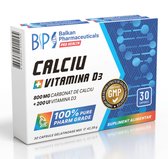 Mineralen - Calcium + Vitamine D3 - 30 Capsules - Balkan Pharmaceuticals -