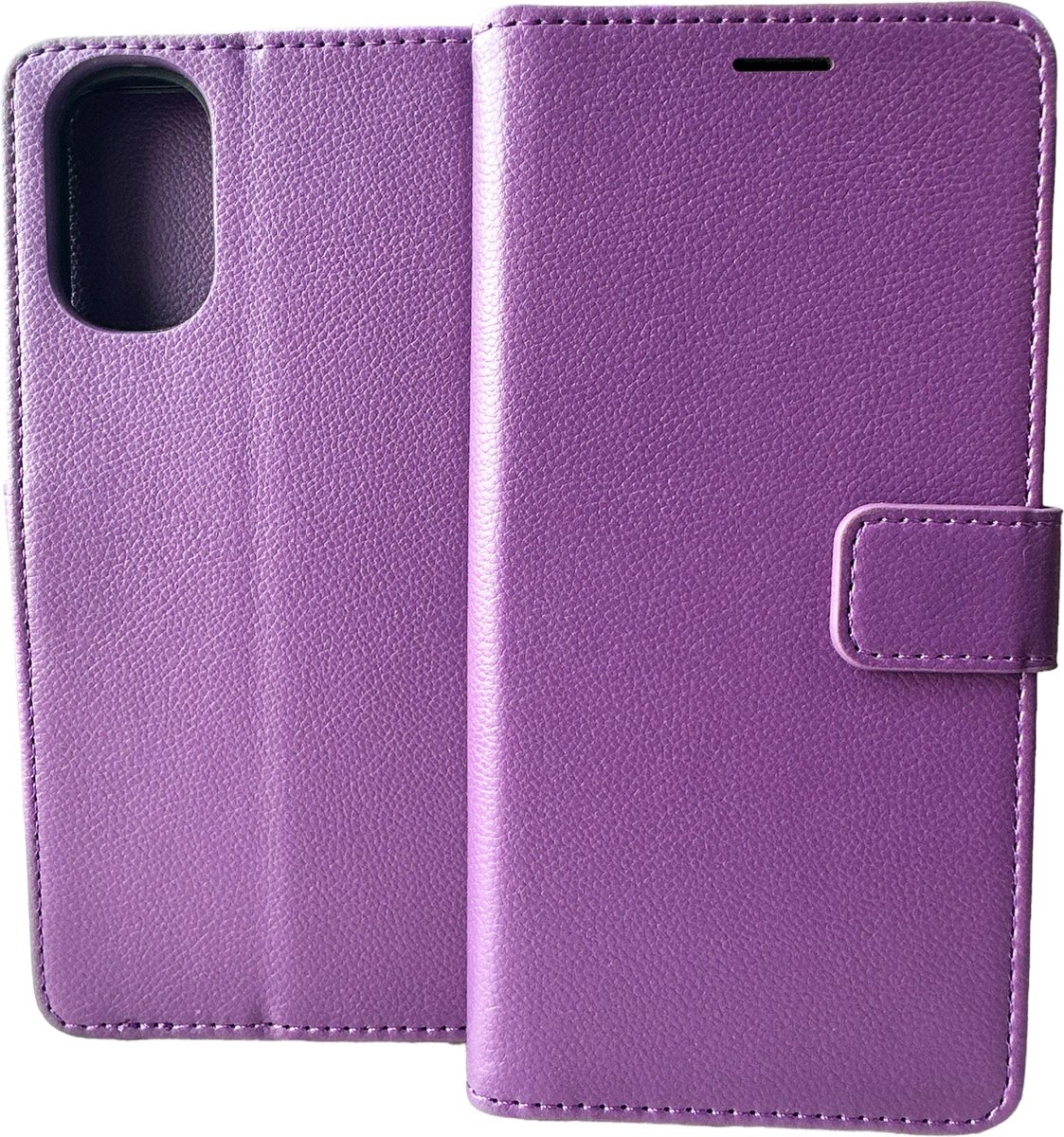 Bookcase Paars Geschikt voor Motorola Moto E32 / E32s - portemonnee hoesje - ZT Accessoires