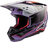 Alpinestars S-M5 Sail Helmet Ece 22.06 Violet Black Silver Glossy L - Maat L - Helm