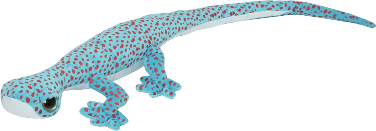 Nature Planet Knuffeldier Arizona Gekko Hagedis - zachte pluche stof - premium knuffels - blauw - 112 cm