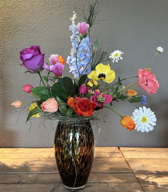Seta Fiori - Bouquet printanier - Fleurs artificielles - 75cm. -