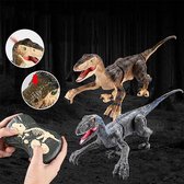 Dinosaurus- Op Afstand Bestuurbaar - Speelgoed - Velociraptor - Grijs
