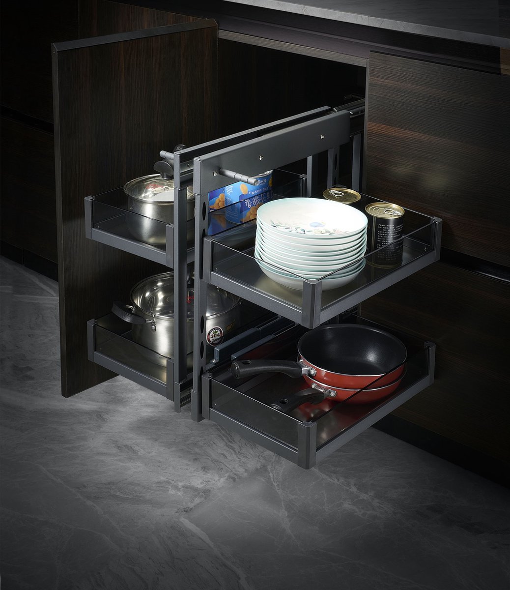 Milano Luxurious® Magic Corner - Keukenkastorganizers - Schuiflade Keukenkast