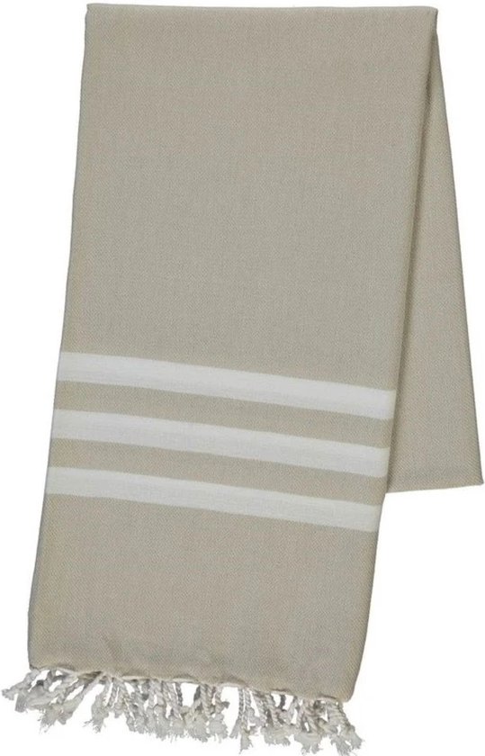 Hamamdoek Bala Sultan Beige - 180x100cm - strandlaken - sneldrogende saunahanddoek - zwemhanddoek - sneldrogende handdoeken - saunadoek