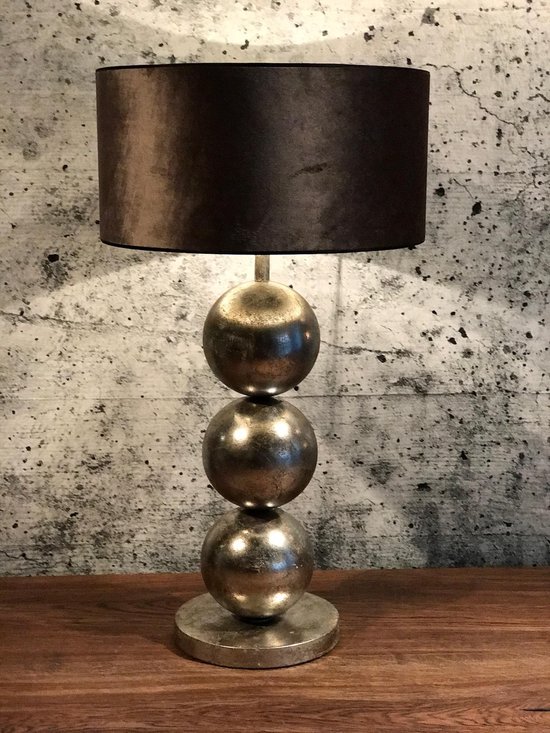 Kleverig schipper bonen Luxe Tafellamp Boss met drie metalen bollen | bol.com