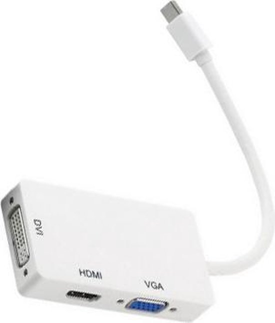 XIB Mini Displayport naar DVI VGA en HDMI / 3in1 adapter / Mini DP to