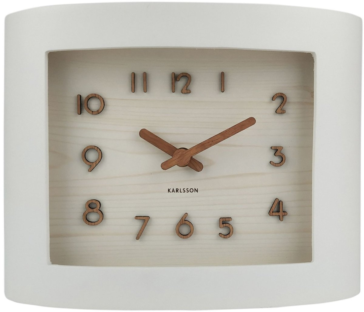 Karlsson Tafelklok Sole Squared - Wit - 8.4x22.1x16.9cm - Modern