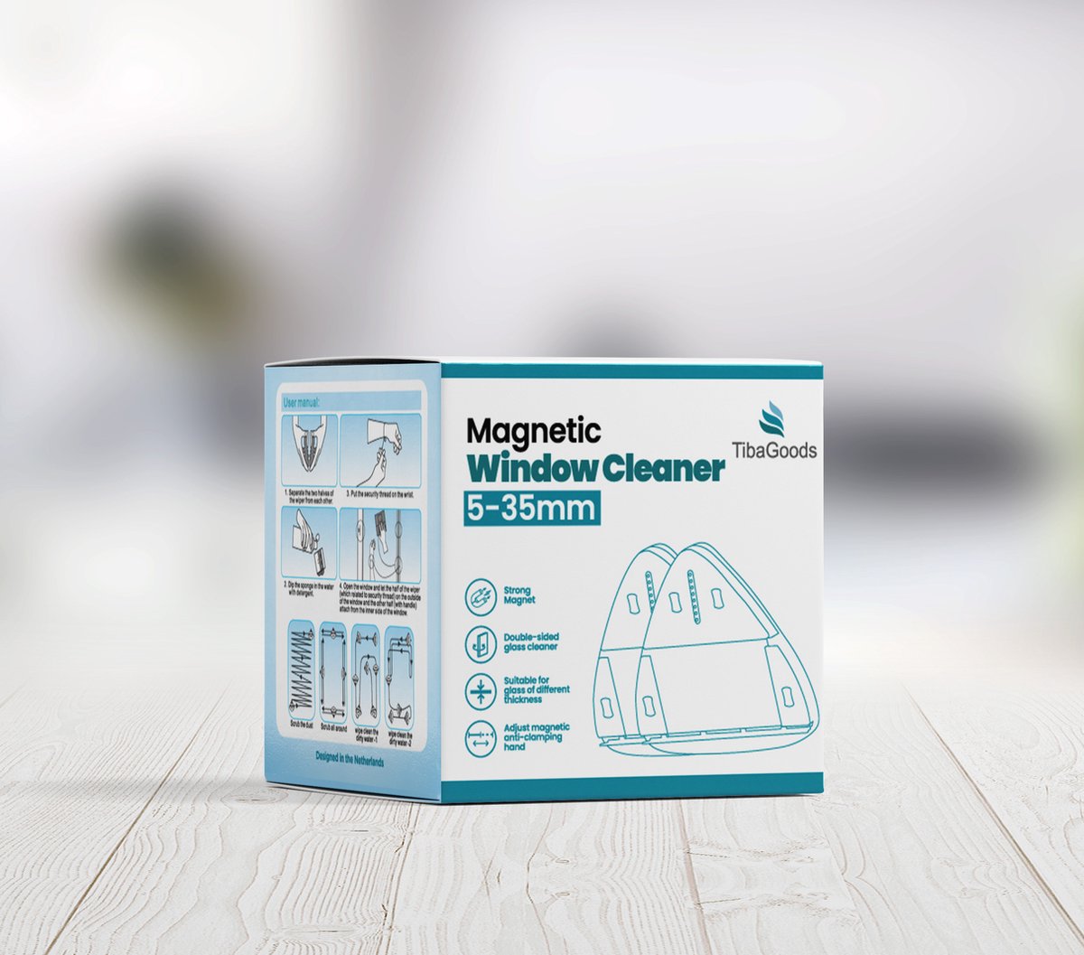 Mitclear Magnetische Ramenwasser, Regelbare Ruitenreiniger