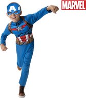 Captain America Kostuum voor Kinderen (Marvel, maat Medium)