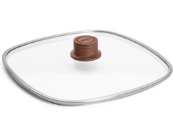 Veiligheidsglas Deksel, Vierkant, 28 x 28 cm, Beukenhout - Woll | EcoLogic QXR