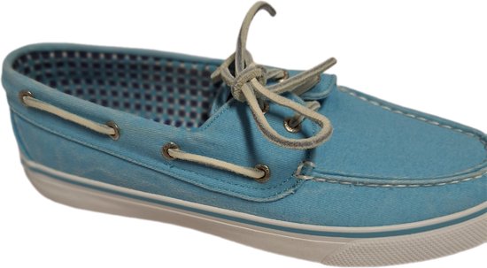 SPERRY BOOTSHOES-CANVAS-TURQUOISE-SIZE 38