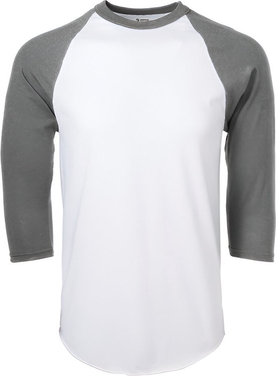 Foto: Soffe baseball shirt honkbal raglan mouw volwassenen grijs small
