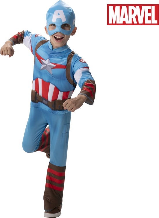 Captain America Kostuum voor Peuters (Marvel, maat 3-4 jaar)