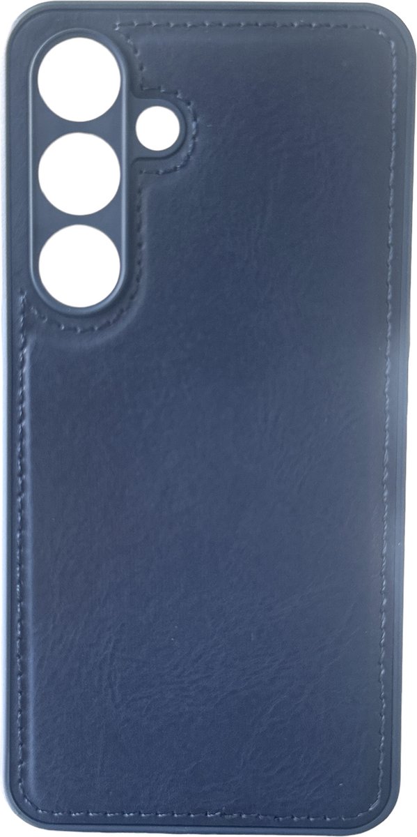 Backcover Kunstleder met silicone TPU-randen Geschikt voor: Samsung Galaxy S24 - Blauw