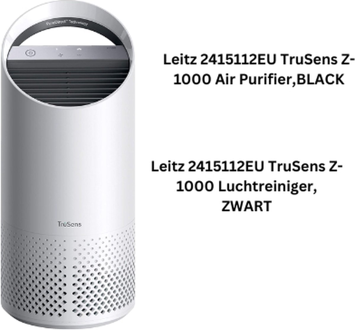 Z-1000 luchtreiniger met fijnstoffilter - stil - thuis - schone lucht - 360 graden - bacterien