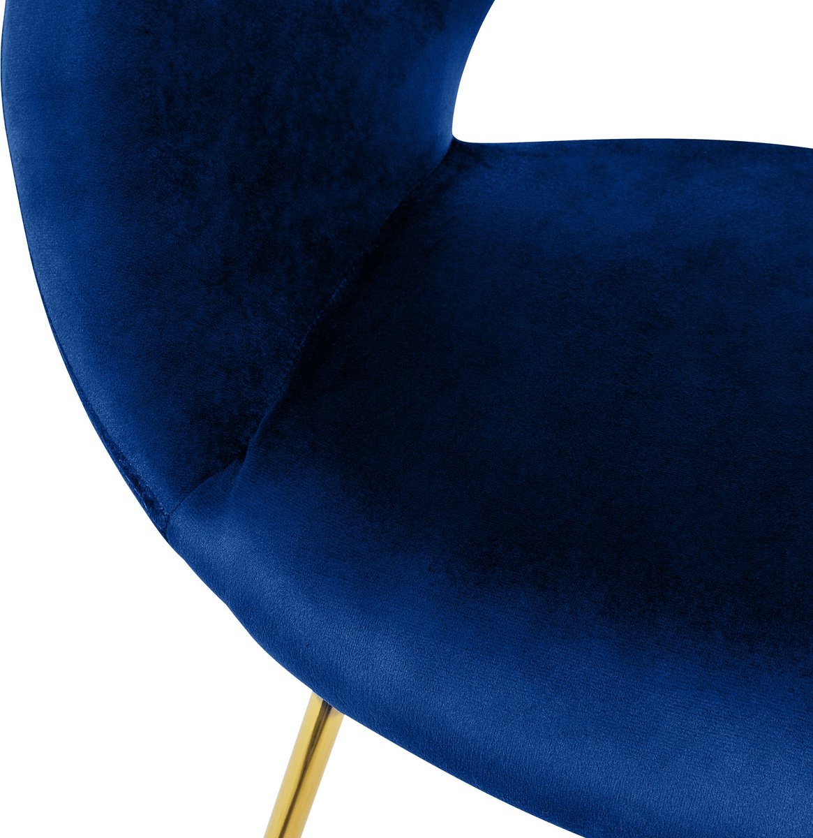 ML-Design Eetkamerstoelen Set Van 6 Donkerblauw, Keukenstoel Met Dikke Fluwelen Gestoffeerde Zitting