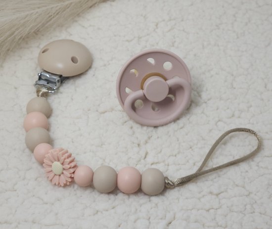 Speenkoord Lalieloe - Speenhouder - Kraamcadeau - Speenketting - Speenkoord Jongen - Speenkoord Meisje - Flower