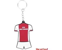 SilverAndCoco® - Sleutelhanger Voetbal / Shirt Tenue Versiering / Auto Huis Sleutel Hanger / Key Chain / Sleutel Ring Sleutels - 020 Amsterdam
