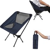 KBK® Campingstoel - Opvouwbare Stoel - Visstoel - Inklapbare stoel - Strand stoel - Donker blauw
