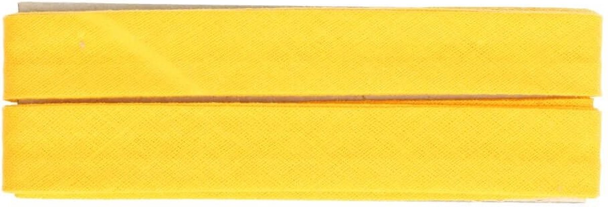 Biaisband katoen 20 mm 5 meter Donkergeel 645