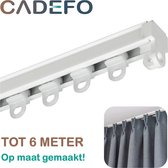 CADEFO Gordijnrails (251 - 300 cm) - Compleet op maat! - UIT 1 STUK - ALUMINIUM - Voor geplooide gordijnen - Gordijnroede - Leverbaar tot 6 meter - Plafondbevestiging - Lengte 300 cm - 3 meter