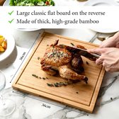 Snijplank, Natuurlijk Teakhout - Uniek Exemplaat, Keuken of Barbecue, Snijden of Serveren van Vlees Kaas Brood 36 x 36 cm