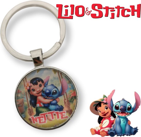 Lilo en Stitch Naam Sleutelhanger - Disney - Met Eigen Naam - Persoonlijk - Cadeautje