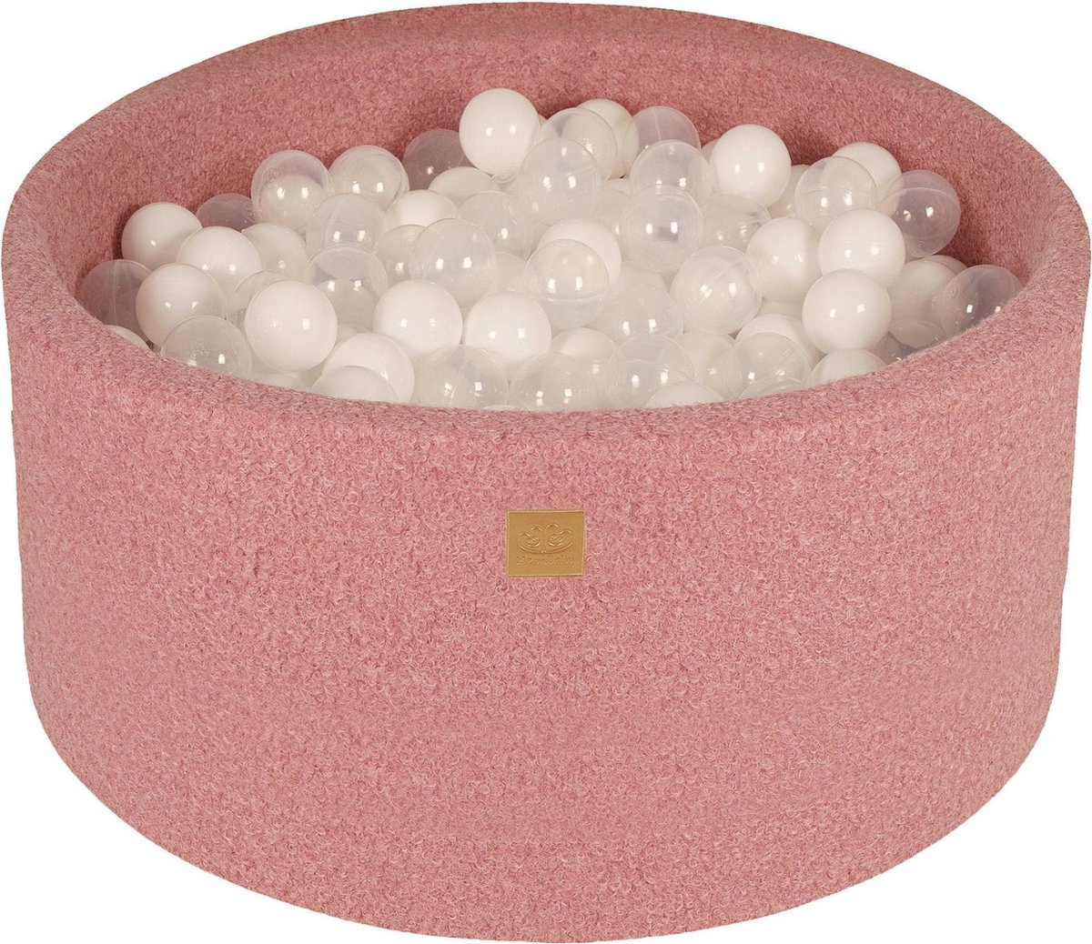 Ballenbak boucle ( teddy stof) 90 x 40 cm + 300 ballen