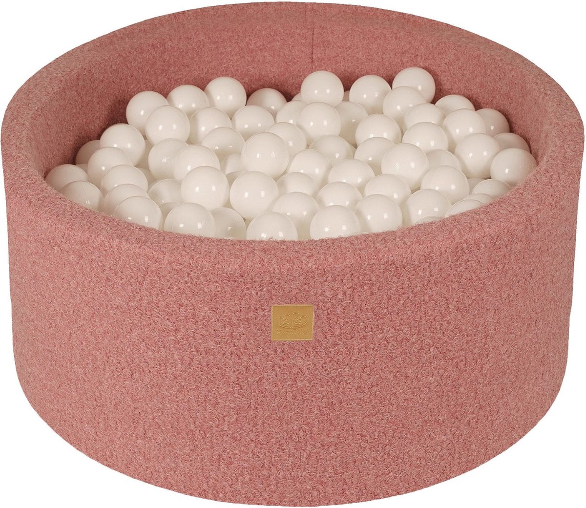 Ballenbak boucle ( teddy stof) 90 x 40 cm + 300 ballen