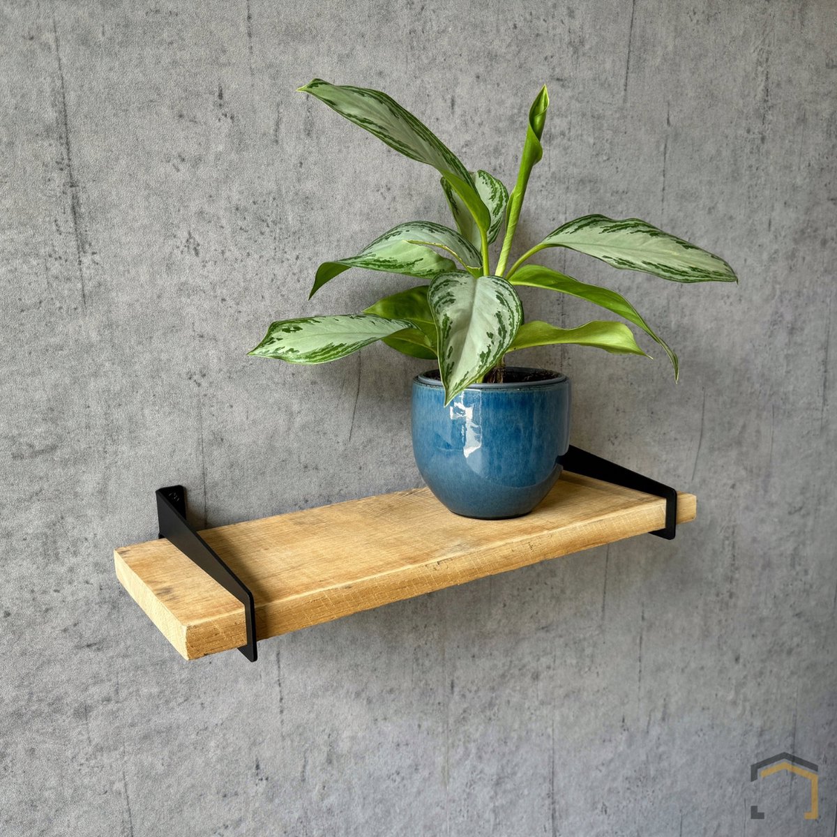 Industriële Plankdragers – Set van 2 | 200mm Staal | Zwart Gecoat | Robuust & Stijlvol – Weterings Store