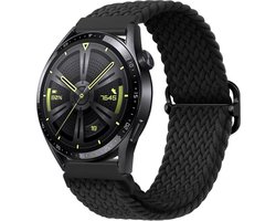 FFO2World Nylon Stretch Bandje 22mm - Zwart Horlogebandje geschikt voor Samsung Galaxy Watch 46mm / 3 (45mm) / Gear s3 - Polar Vantage M2 / Grit X - Huawei Watch GT 3 (pro) / 2 - Amazfit GTR