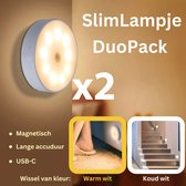 DuoPack SlimLampje USB-C - Veelzijdige LED Bewegingssensor Lampen 2st - Draadloos & Oplaadbaar - Ideaal voor Hal, Slaapkamer, Trap & Kast