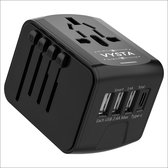 Bol.com Vysta® Universele Wereldstekker - Reisadapter voor 170+ landen - USB-C & 3 USB-A - Reisstekker Wereld: Amerika (USA) Eng... aanbieding