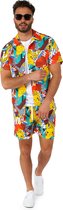 OppoSuits Pika Pikachu Summer Combo - Heren Zomer Set - Bevat Shirt En Shorts - Pokémon Zwem Kleding -Multi Color -Maat S