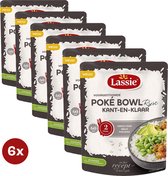 Lassie Poke Bowl Rijst Kant-en-Klaar - Multipack - Pokebowl - Voorgestoomde Rijst - Direct te Gebruiken - Kleverige Sushirijst op Smaak - Geen Kooktijd - 6 x 250 Gram