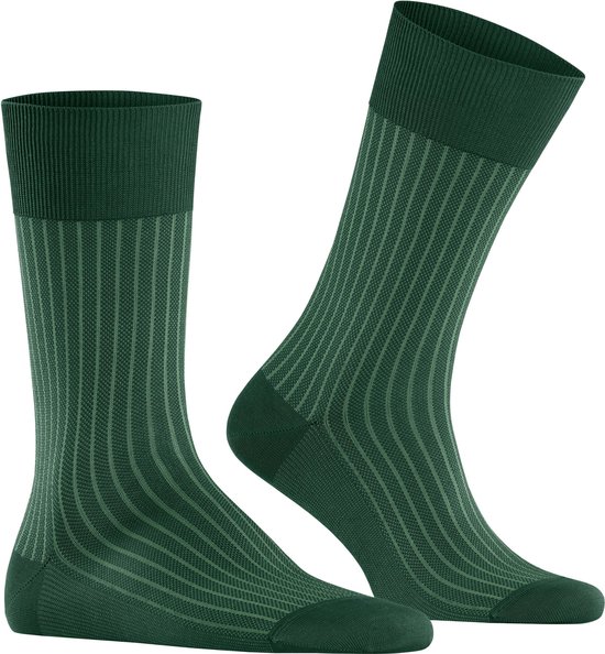 FALKE Oxford Stripe herensokken - groen (hunter green) - Maat: