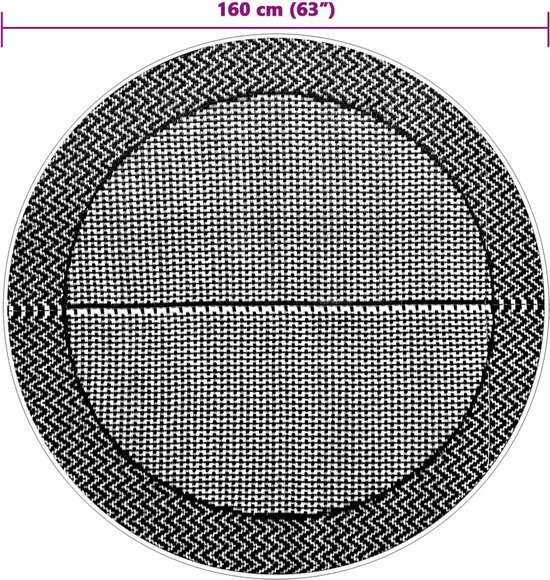 vidaXL - Buitenkleed - Ã160 - cm - polypropeen - grijs van VidaXL — afbeelding 3