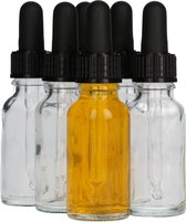 2x Druppelflesje met Druppelaar 20 ml - Transparant - Pipetflesje, Lege Druppelfles Pipet, Glazen Druppel Fles, Drops - Vulbaar - Glas - 2 Stuks