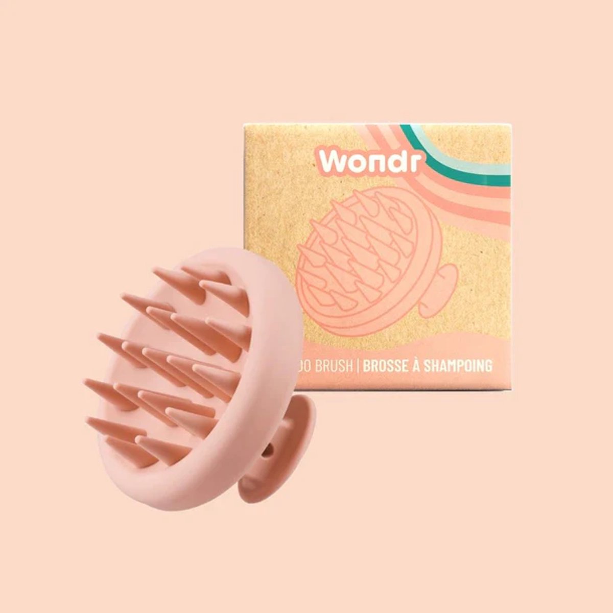Logo van WONDR Silicone Scalp Massager - Stimuleert haargroei - Ontwart tijdens het wassen - Ontspannend