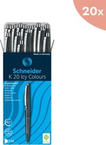 25x stylo à bille Schneider K20 Icy Colors noir