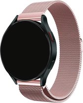 Smartwatch Milanees Bandje 22mm - Roze - Luxe Milanees horlogeband geschikt voor Samsung Galaxy Watch 1 46mm / Galaxy Watch 3 45mm / Gear S3 Classic & Frontier - Amazfit GTR 47mm / GTR 2 / GTR 3 - OnePlus Watch