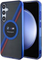BMW M Tricolor Stripes Back Case (MagSafe Compatible) - Geschikt voor Samsung Galaxy S24 (S921) - Blauw
