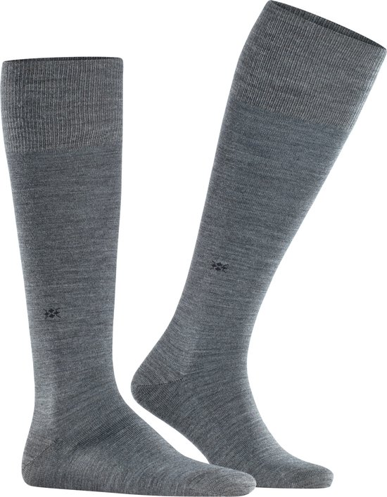 Chaussettes hautes pour hommes Burlington Leeds - gris (gris foncé) - Taille: 40-46