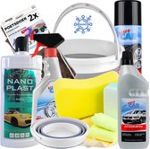 De snuffelaar® - Car Cleaning Set Pro - Auto Schoonmaak Set - Pro - 11 Delig - Auto poets set - Autosponzen - Auto wax - Nano plast car polish