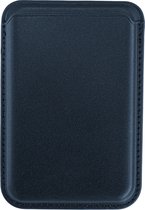 Coverzs Luxe wallet met pasjeshouder geschikt voor MagSafe Apple iPhone 12/13/14/15/Mini/Max/Pro/Pro Max/Plus - Kaarthouder - Pasjeshouder voor telefoons - PU leren portemonnee geschikt voor MagSafe (blauw)